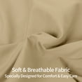 thumbnail image 2 of 2 Pack Queen Brushed Microfiber Pillow Shams with 2" Flange, Super Soft and Cozy, Wrinkle, Fade, Stain Resistant Sham, Khaki, 20x30 inches, 2 of 8