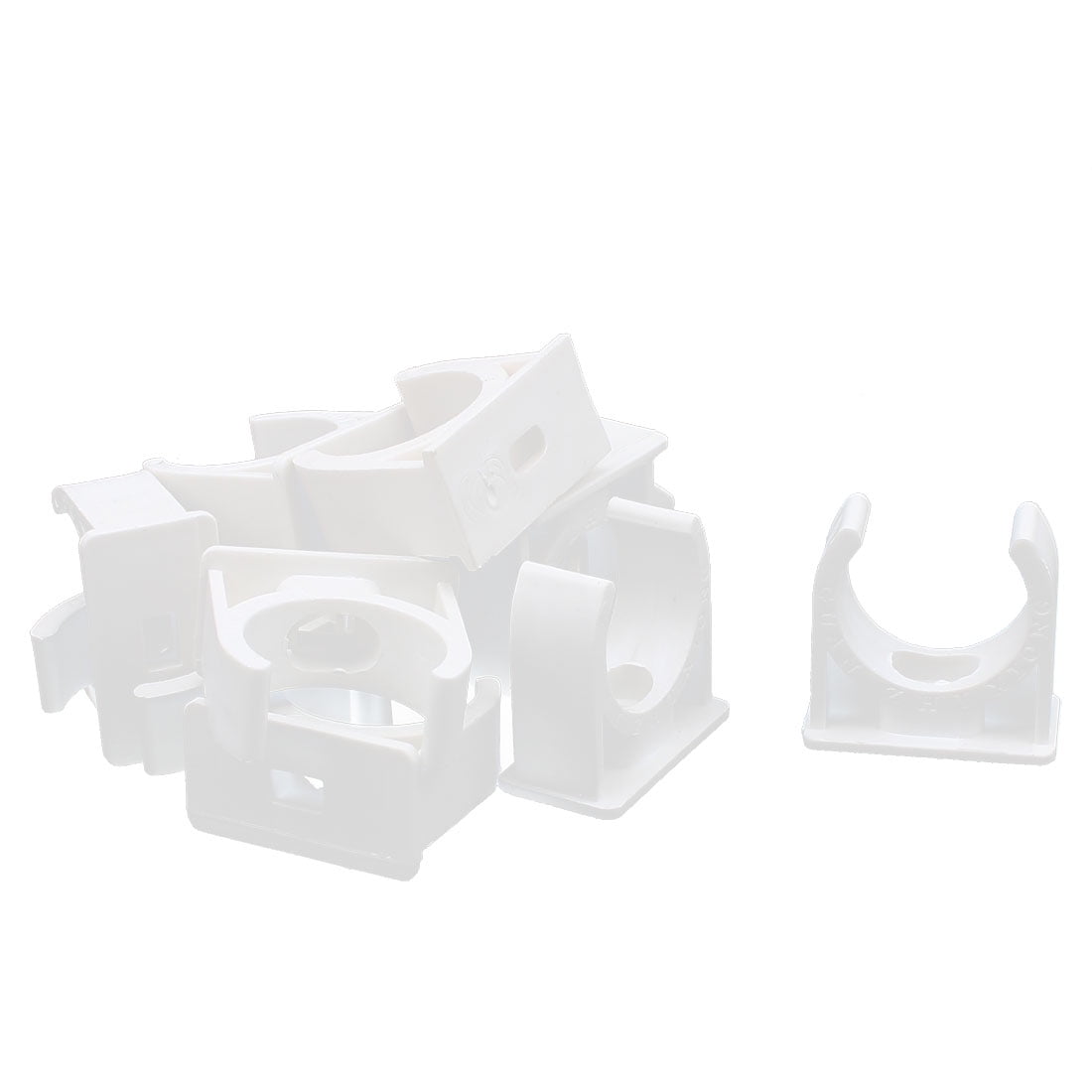 12PCS 25mm Diameter White PVC Water Tube Pipe Hose Fitting Clamps Clips