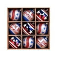 thumbnail image 1 of Red White and Blue Decorations,Independence Day 6cm 9 PCS Box Set Electroplated Hand Drawn Red White Blue Decor, 1 of 9