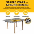 thumbnail image 4 of Yellow Truck Table Cloths for 6 Foot Rectangle Tables, Farmhouse Bee Daisy Black White Buffalo Plaid Patio Waterproof Elastic Fitted Tablecloths, Washable Rectangular Table Cover for Camping, 4 of 8