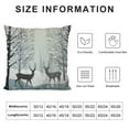 thumbnail image 5 of COMIO  Winter Deer Pillow Covers , Winter Landscape Snow Tree Throw Pillows Farmhouse Christmas Pillow Case for Couch Sofa Bedroom Living Room Indoor Outdoor, 5 of 5