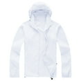 thumbnail image 4 of ZHOUCHANKIDS Rain Jackets Lightweight Hooded Raincoat Waterproof Windbreaker coat 2025 Packable Rain Coats with Pockets Fall White L, 4 of 4