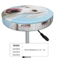 thumbnail image 4 of Bingfone12 Inch Padded Round Bar Stool Cover Cushion With Elastic Fabric Round Chair Seat - Puppy Licks Nose, 4 of 7