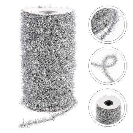 Healifty 1 Roll Glitter Tinsel Garlands Christmas Tree Metallic Streamer Party Supplies