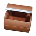 thumbnail image 3 of Caja organizadora de corbatas de viaje, caja con forma cilíndrica de 8,5 cm x 11cm, estuche de almacenamiento para corbatas, Estuche de Viaje, caja de marrón, 3 of 8