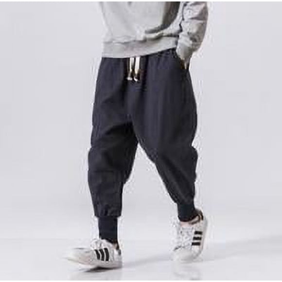 Baohd Harun pants men's solid elastic waisted street sportswear, runners' loose pants