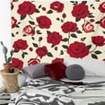 thumbnail image 2 of RKSupls Spring Tapestry Wall Art, Romantic Red Roses Hanging Tapestry Decoration for Happy New Year Bedroom, Living Room, Dorm, Apartment Hallway Home Decor,60*50in, 2 of 5