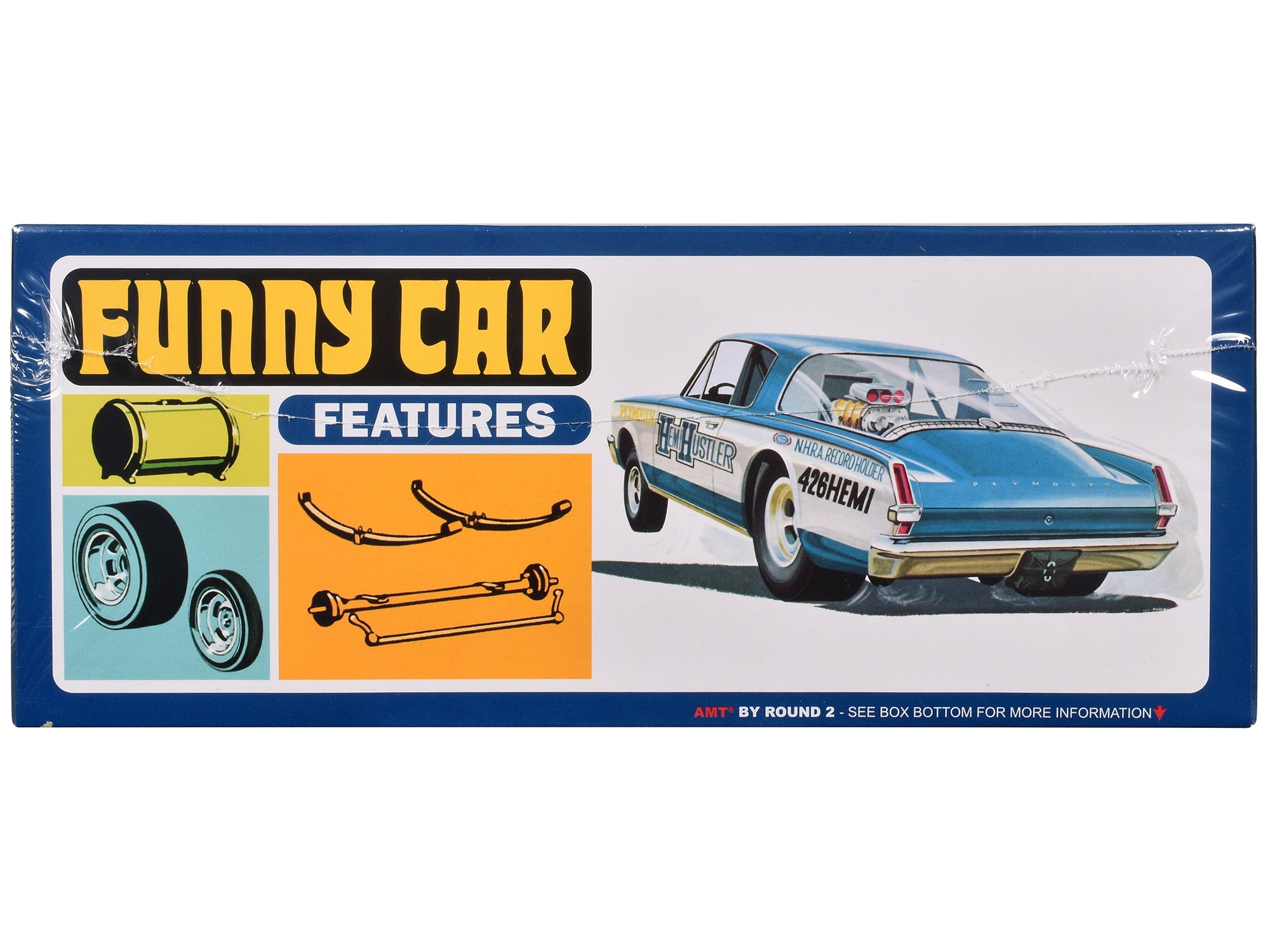 1966 Plymouth Barracuda Funny Car "Hemi Hustler" (Skill 2) 1/25 Plastic Model Kit by AMT