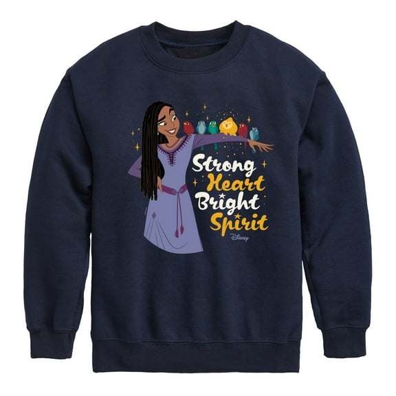 Disney Wish - Strong Heart Bright Spirit - Toddler & Youth Crewneck Fleece Sweatshirt