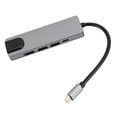 thumbnail image 2 of 5 in 1 Type C HUB Multiport Adapter 2 USB 3.0 Ports 4K 30HZ RJ45 PD Charging Gigabit Ethernet USB C Laptop Docking Station LS1050, 2 of 5