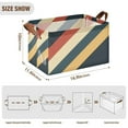 thumbnail image 7 of Yayeee Foldable Storage Basket for Shelves with Handles Waterproof Cloth Bins, Beige Stripes, 7 of 7