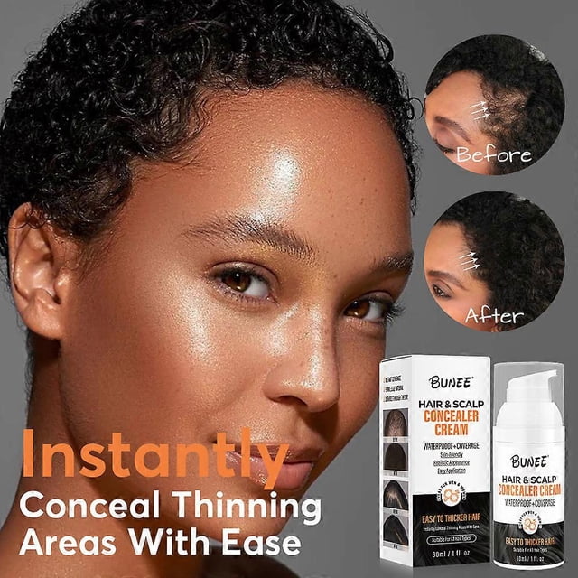 Waterproof Hair Concealer for Men, Root Coverage Fuller Cream, Hair & Scalp Concealer Cream, Sweatproof Hairline Strengt