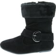 thumbnail image 2 of Static Footwear Girls Fashion Faux Suede Fur Cuff Boots, 2 of 7