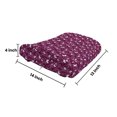thumbnail image 5 of Eiffel Lumbar Pillow, Abstract Composition with Towers White Butterflies and Stars Ethereal Display, Soft Back Cushion Office Chairs with Adjustable Straps, 14" x 13", Violet Plum White, by Ambesonne, 5 of 7