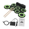 thumbnail image 2 of Juego de batería de mano, accesorios de batería electrónica portátil con baquetas, kits de batería de silicona, batería compacta para cumpleaños, 2 of 8