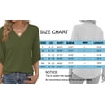 thumbnail image 5 of MOSHU V Neck Tops for Women 3/4 Length Sleeve Women Tops Casual Dressy Women Blouses Trendy Tunic Tops, 5 of 9