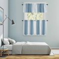 thumbnail image 5 of Blue Ombre Stripe Kitchen Curtains Sets for Windows 36 Inch Length, Farmhouse Simple Striped Rod Pocket Window Treatments Tier Curtains and Valances Set for Bedroom/Bathroom, 5 of 8