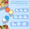 thumbnail image 3 of 6 Pack Salad Dressing Container  1.7oz/50ml Reusable Small Condiment Containers with Lids  Leakproof Silicone Lids Stainless Steel Sauce Cups Containers for Lunch Box  Picnic and Travel, 3 of 7
