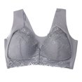 thumbnail image 1 of Sonducket Cierre frontal Beauty Back Cómodo moldeador Push Up Seamless Beauty Back Sports Bra, Womens Casual Comfort Lace Ropa interior Gris 7XL, 1 of 6