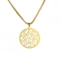 thumbnail image 1 of TEAMER Hollow Pentagram Pendant Necklace Stylish Durable Statement Jewelry Box Chain, 1 of 4