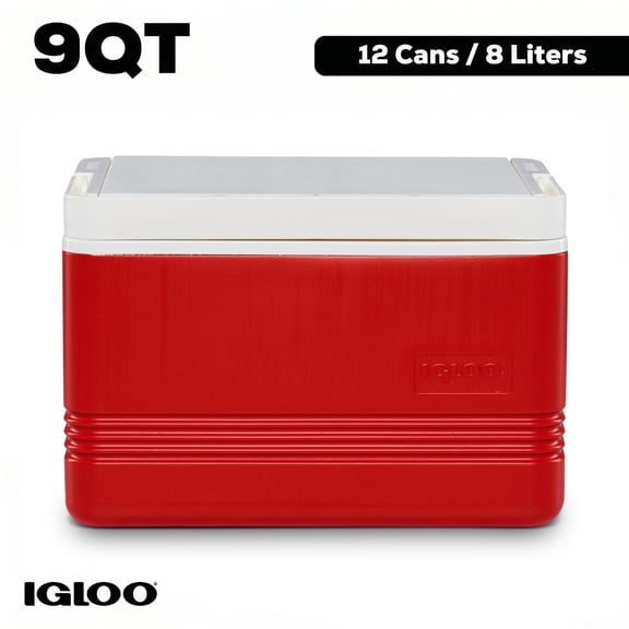 Igloo Legend 12 Can Capacity 9 QT Hard Sided Cooler, Red