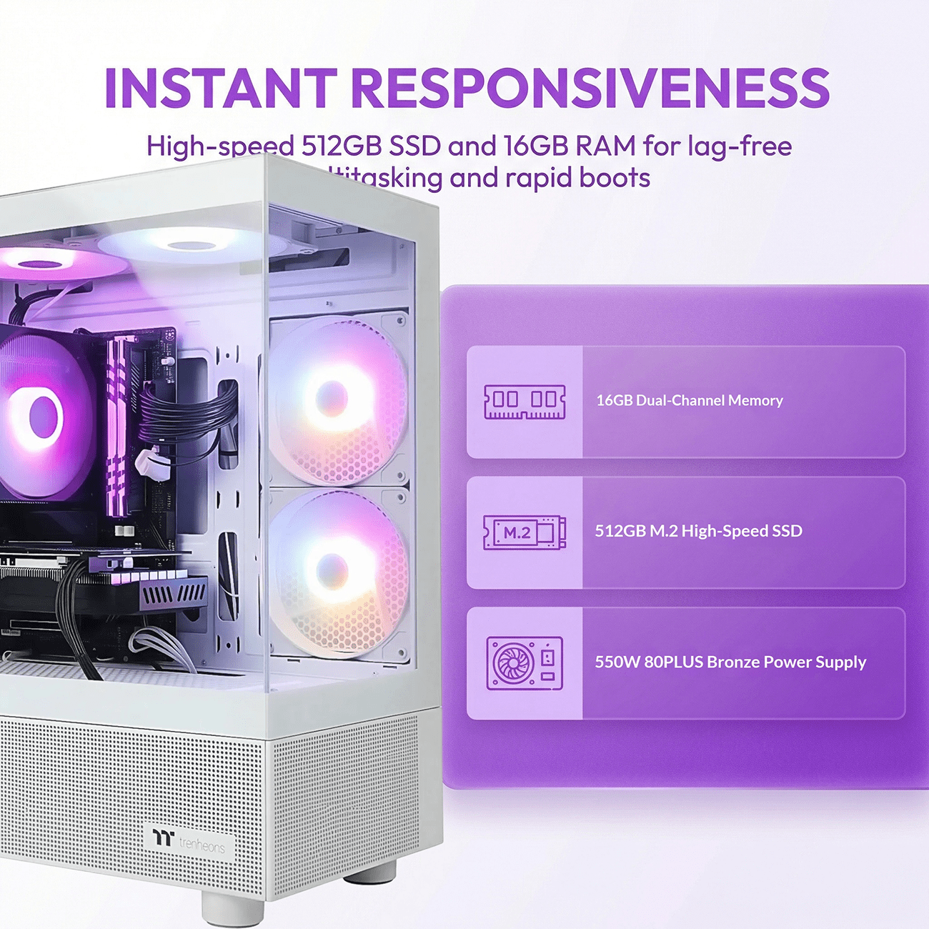 AIGAMEPC Gaming PC Desktop Computer, Intel Core i7 up to 4.0GHz