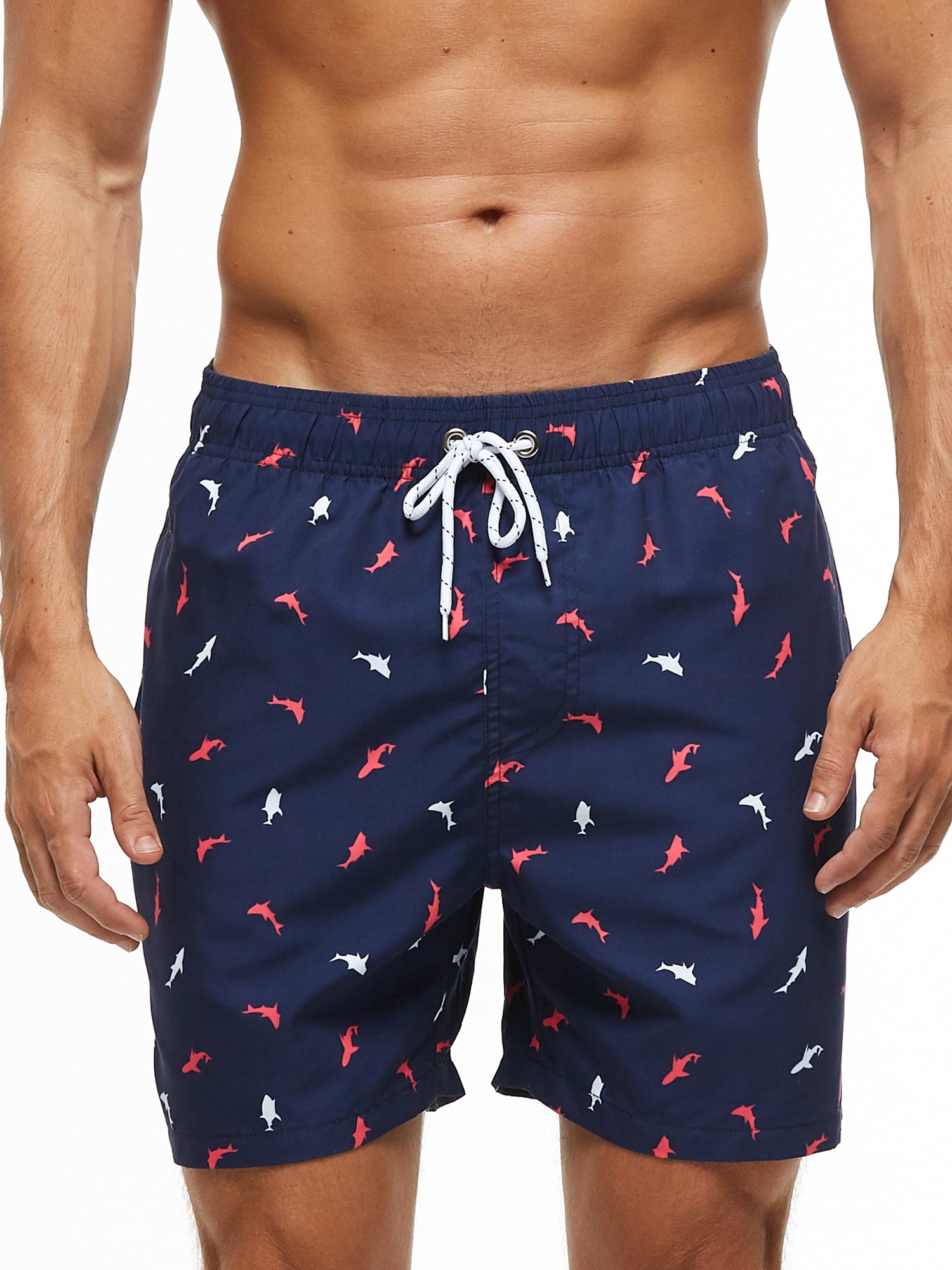 KPILP Men Plus Size Quick Dry Breathable Swimming Shorts Swim Trunks Solid Swimwear Beach Slim Wear Pants 