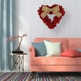 thumbnail image 2 of hirigin Valentine's Day Hanging Wreath, Pleated Bow Prop Yard Fence Wall Festival Pendent Decoration, 2 of 4