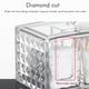 thumbnail image 5 of Organizador de maquillaje con soporte para almohadillas de algodón y recipientes para guardar hisopos con patrón acrílico transparente, 5 of 9