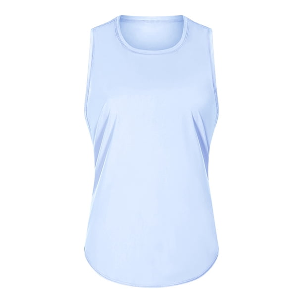 Camiseta de yoga de primavera y verano, blusa sin mangas para mujer, blusa de yoga holgada, transpirable y de secado rápido