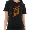 thumbnail image 3 of Plus Size Pizza Monster Graphic Design Unisex Ring Spun Cotton Vintage Short Sleeve Crewneck Tee Shirt - Vintage Black XL, 3 of 4