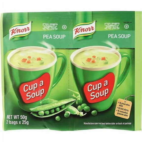 (24 Pack) Knorr Kosher Instant Soup Cup Pea 1.76 Oz