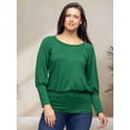 thumbnail image 3 of Womens Blouson Sleeve Banded Top, 3 of 10