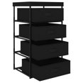 thumbnail image 2 of vidaXL Storage Rack with 4 Fabric Baskets Steel Black, 2 of 5