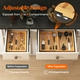 thumbnail image 6 of Lifewit Utensil Drawer Organizer, Expendable Cooking Silverware Tray for Kitchen Drawer, Bamboo Adjustable Cutlery Flatware Holder, Spatula Tools and Gadgets Storage Divider, 6 of 9