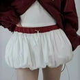 thumbnail image 2 of Kaemgyyd Skirts for Women High Waist Drawstring A-Line Bubble Skirt Color Block Short Skirts for Party Trendy Streetwear, 2 of 6