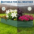 thumbnail image 5 of JoanKaren 2-Pack 10x4x1.5 ft Galvanized Raised Garden Bed,Outdoor Metal Planter Boxes for Vegetables,Fruits and Flowers,Green, 5 of 8
