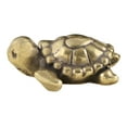 thumbnail image 6 of Lanytaeo Brass Turtle Figurine Vintage Mini Tortoise Statue Gold Metal Fengshui Animal Good Luck Wealth Collectibles for Home Office, 6 of 8