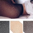 thumbnail image 3 of Collants d'Été en Résille Diamant pour Femmes Aguichant Mode Brillants Collants en Résille Femme Ajustés en Nylon avec Strass comme Montré, 3 of 6