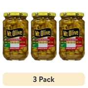 (3 pack) Mt. Olive Italian Seasoned Jalapeno Slices, 12 fl oz jar