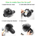thumbnail image 6 of Vogue Cloud Women's Furry Slides Faux Fur Slides Fuzzy Slippers Fluffy Sandals Outdoor Indoor, 6 of 6
