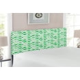 thumbnail image 2 of Quatrefoil Headboard, Clovers Moroccan Design in Watercolor Style Art Luck Theme, Upholstered Decorative Metal Bed Headboard with Memory Foam, Full Size, White Green, by Ambesonne, 2 of 4