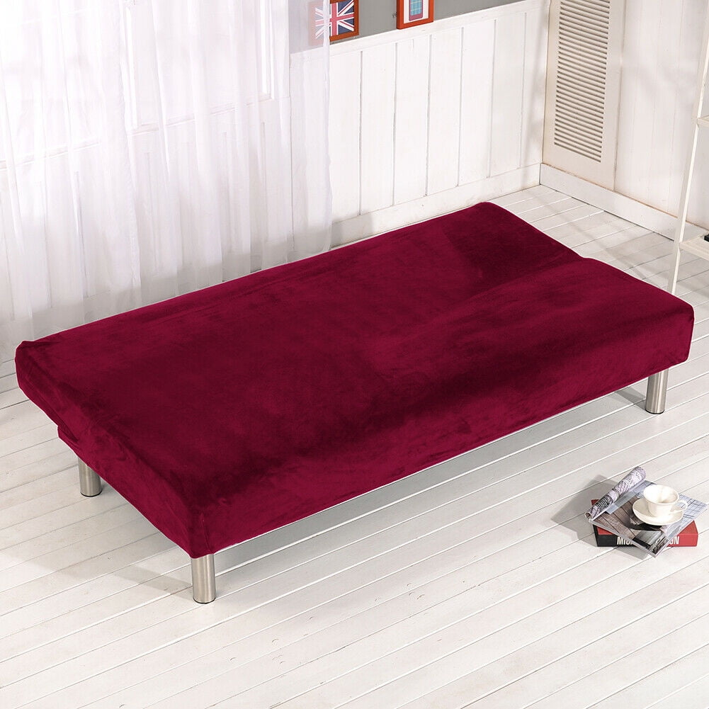 JIAN YA NA Armless Sofa Bed Cover Polyester Spandex Stretch Futon Slipcover Protector Elastic Full Folding Couch Sofa Shield