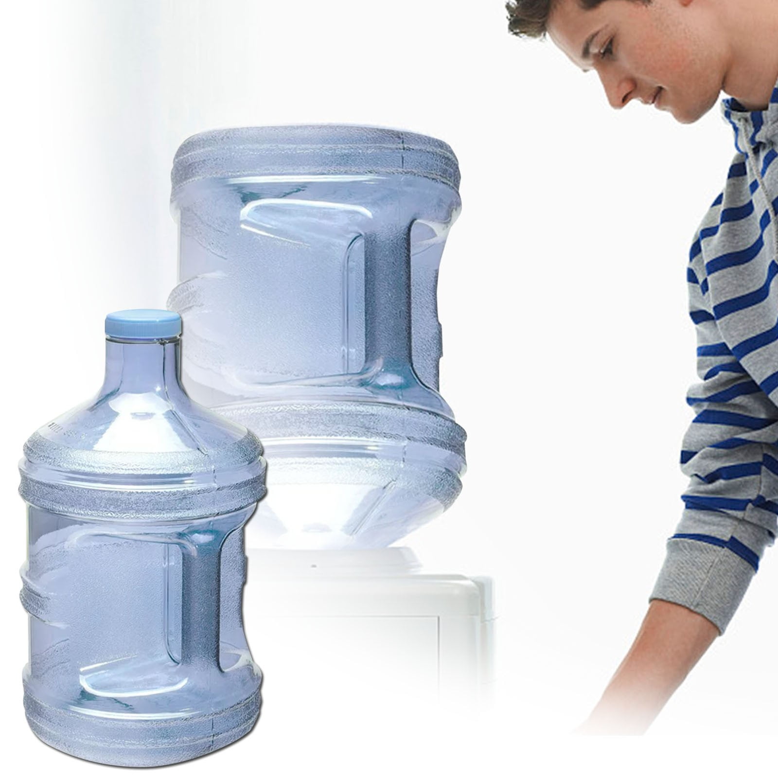 1 Gallon Jug Reusable Water Bottle Container Bpa Free Plastic Water Bottle with Integrated Handle for Gym Office Daily Use, Blue Fengga Gallon Plastic Jug Clearance Sale
