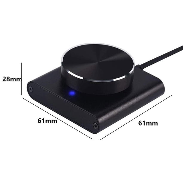 USB Computer Volume Controller PC Speaker External Volume Adjust Knob Black Sywqhk Para estrenar