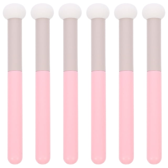 6 brochas cosméticas, brocha de esponja de maquillaje con forma de hongo, brocha de esponja correctora con mango