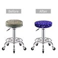 thumbnail image 5 of Fotbe Beautiful Purple Snowflakes Stool Covers Round,Waterproof Round Bar Stool Covers Bar Chair Covers Washable Stool Cushion Slipcover for 12-14 Inch Chair-12 inch, 5 of 7