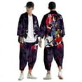 thumbnail image 6 of Japanese Traditional Clothing Kimono Pants Men Retro Yukata Asian Fashion Tang Suit Harajuku Hanfu Yukata Jacket, 6 of 6
