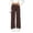 Brown, variant on XRoczxe Girls Solid‑Color Wide‑Leg Casual Pants, Elastic Waist Lightweight Straight‑Leg Sports Trousers For Autumn Daily Outfit|Army Green