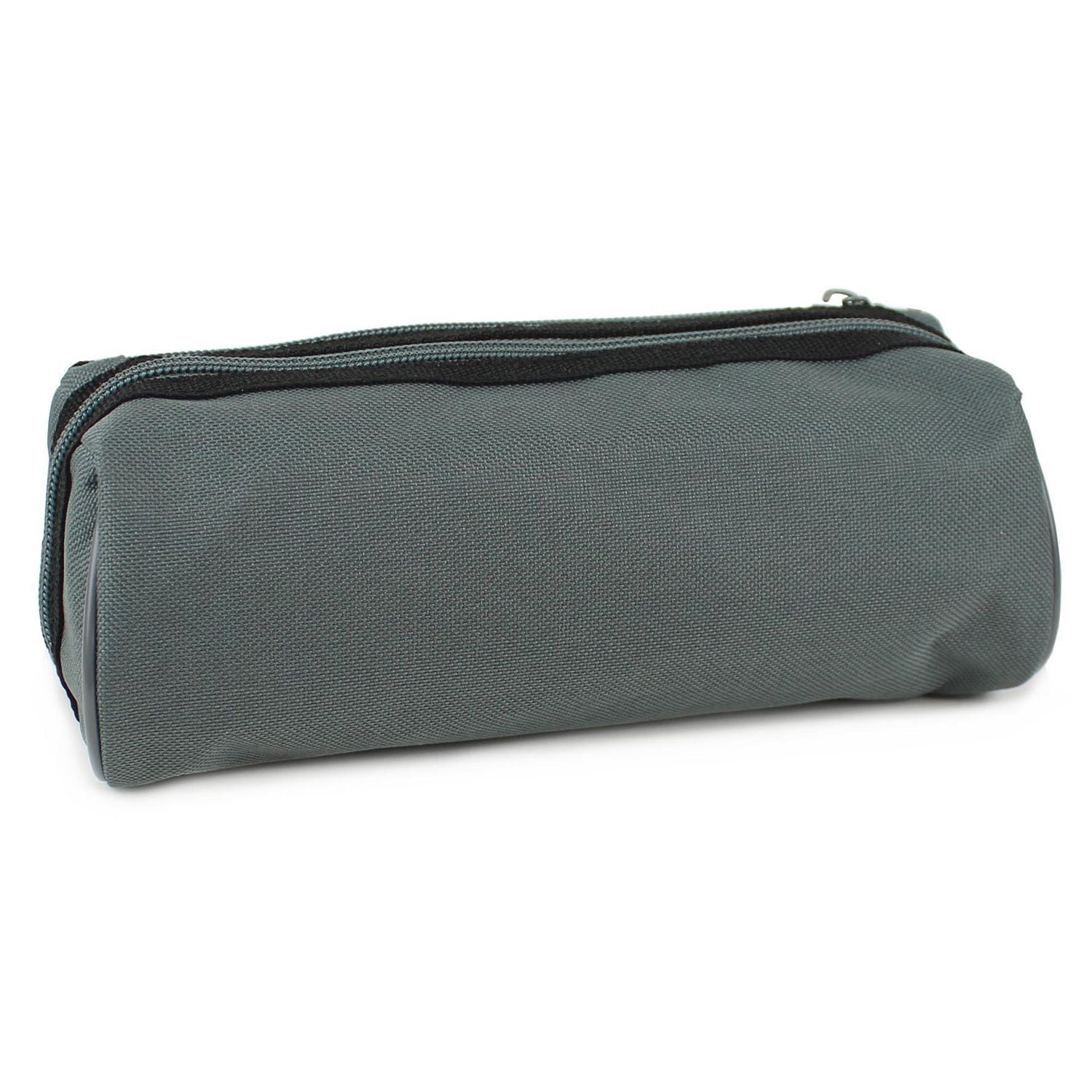 Pen + Gear Sporty 2 Zip Pencil Pouch with Grey Elastic Bungee Cord and Black Toggles